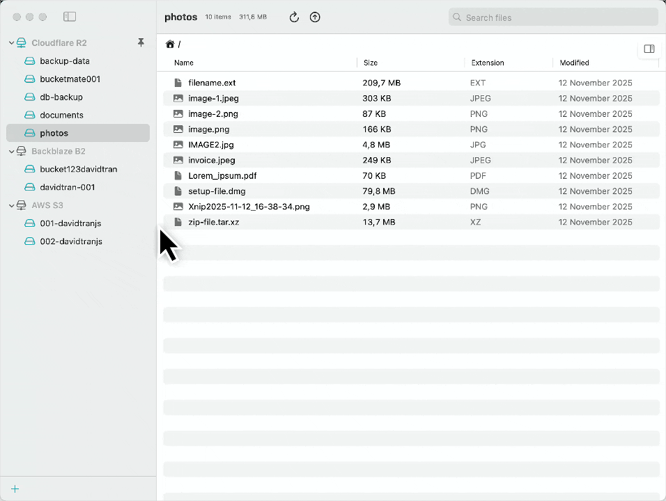 Finder-like UI/UX and speed