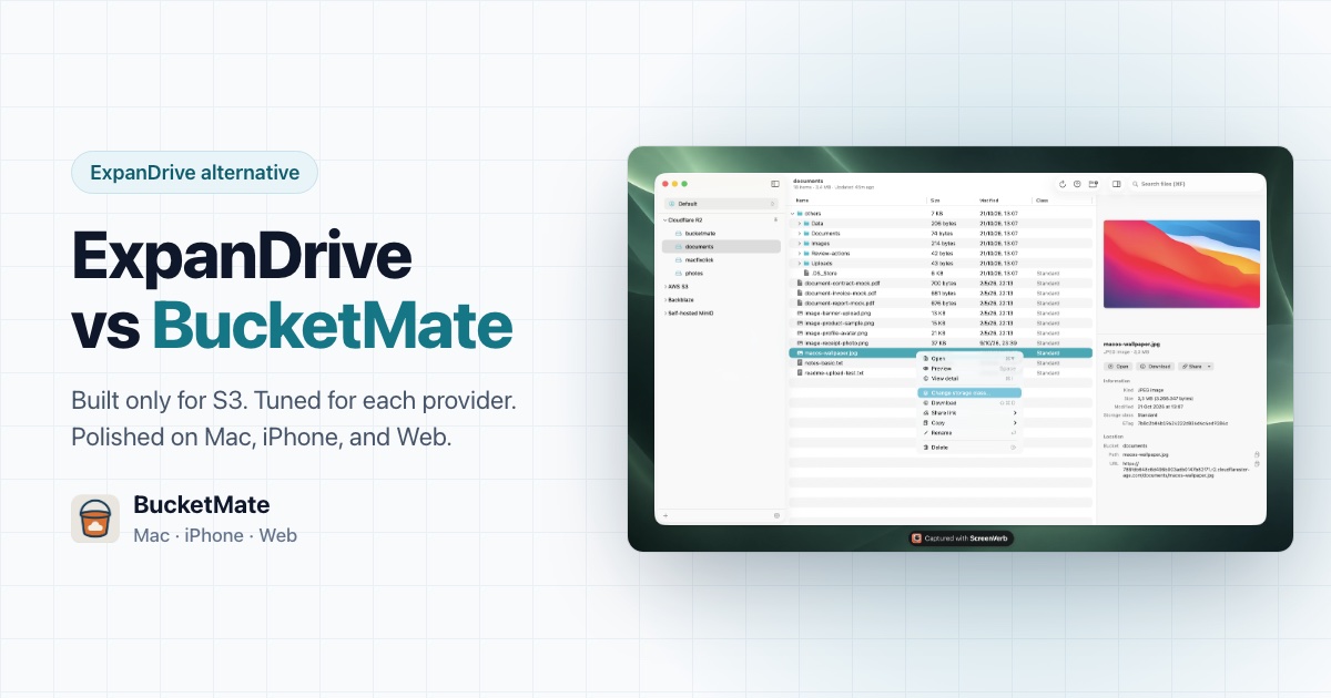 ExpanDrive vs BucketMate