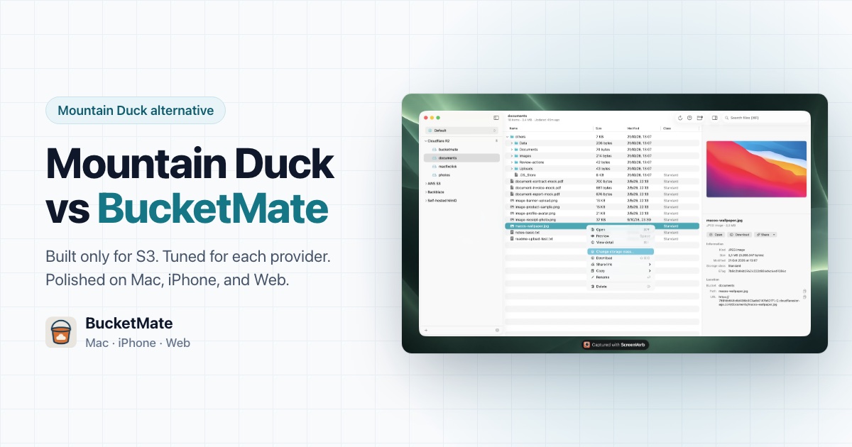 Mountain Duck vs BucketMate