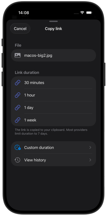 BucketMate iOS Share Link